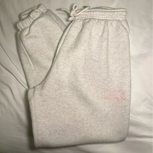 Light grey white fox sweatpants